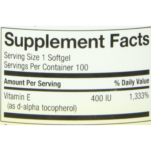  Natures Way Vitamin E 268 mg per serving 100 Softgels