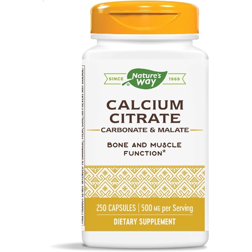  Natures Way Calcium Citrate Complex, 500 mg per serving, 250 Capsules