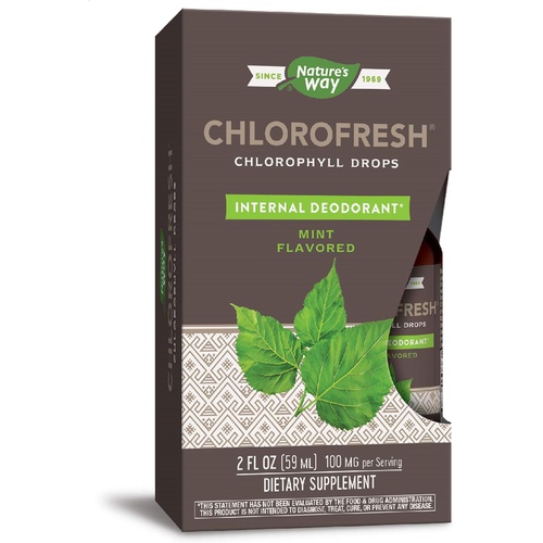  Natures Way Nature’s Way Chlorofresh Chlorophyllin Drops, Supports Detoxification Pathways*, Liquid Chlorophyllin Copper Complex, Supports Healthy Skin*, Internal Deodorant*, Mint Flavored, 2