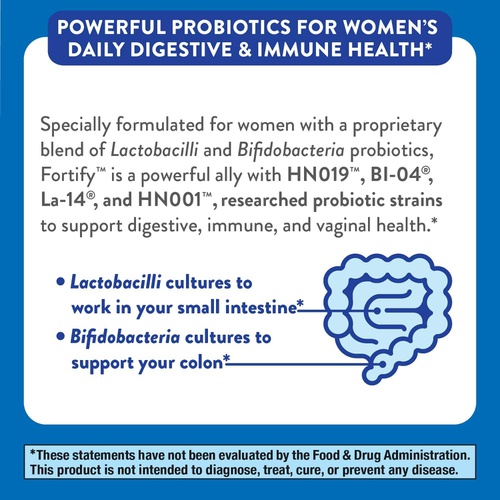  Natures Way Nature’s Way Fortify Women’s 30 Billion Daily Probiotic Supplement, 10 Strains, Digestive Health*, Immune Support*, No Refrigeration, 30 Capsules