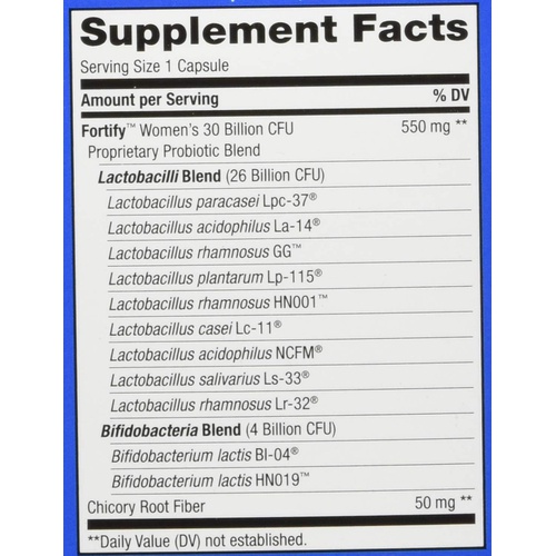  Natures Way Nature’s Way Fortify Women’s 30 Billion Daily Probiotic Supplement, 10 Strains, Digestive Health*, Immune Support*, No Refrigeration, 30 Capsules