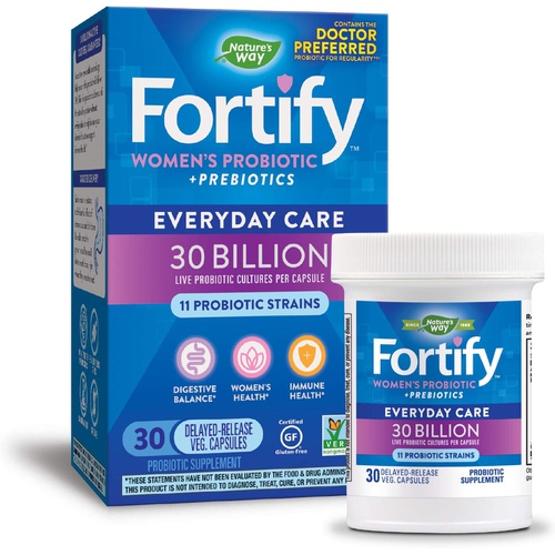  Natures Way Nature’s Way Fortify Women’s 50 Billion Daily Probiotic Supplement, 10 Probiotic Strains, Digestive Health*, Immune Support*, Women’s Health*, Non-GMO, No Refrigeration Required, 3