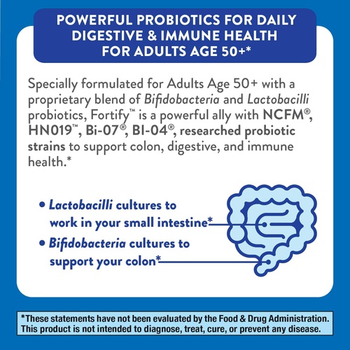  Natures Way Nature’s Way Fortify Age 50+ 50 Billion Daily Probiotic Supplement, 10 Strains, Digestive Health*, Immune Support*, Colon Health*, Non-GMO Project Verified, No Refrigeration Requir