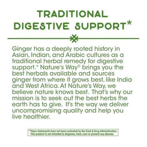  Natures Way Premium Formal Ginger Root 550 mg,180 Count (Pack of 2)