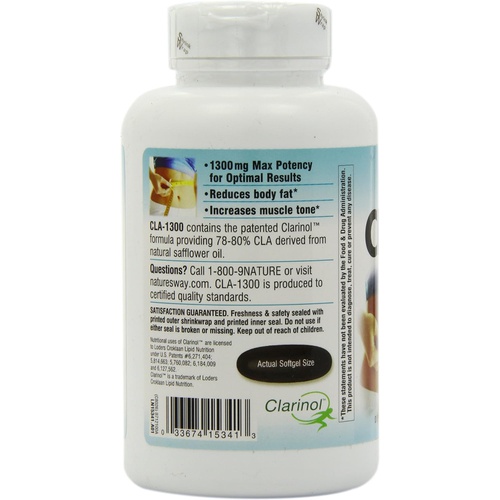  Natures Way CLA-1300 Max Potency Patented CLA Clarinol, 90 Softgels