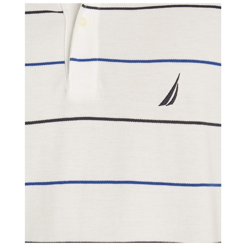 노티카 Nautica Mens Classic Fit Short Sleeve 100% Cotton Pique Stripe Polo Shirt