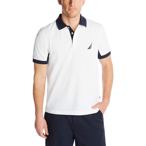 노티카 Nautica Mens Classic Fit Short Sleeve Performance Pique Polo Shirt