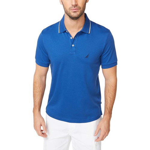 노티카 Nautica Mens Slim Fit Short Sleeve Solid Soft Cotton Polo Shirt