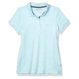 Nautica Womens 3-Button Short Sleeve Breathable 100% Cotton Polo Shirt