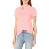 Nautica Womens 5-Button Short Sleeve Cotton Polo Shirt