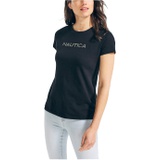 Nautica Womens Easy Comfort Supersoft 100% Cotton Classic Logo T-Shirt