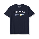 Nautica Mens Sustainably Crafted Logo Signal Flag Graphic T-Shirt