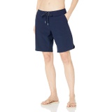 Nautica Womens Standard Solid 9 Core Stretch Boardshort with Adjustable Waistband Cord