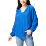 Nautica Womens Long Sleeve V-Neck Woven Shirt