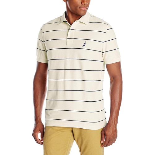 노티카 Nautica Mens Classic Short Sleeve Striped Polo T-Shirt