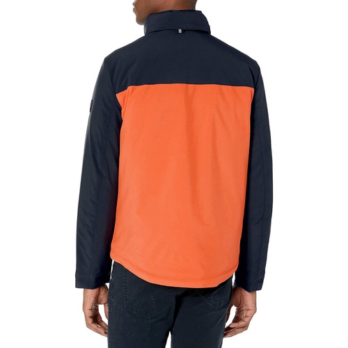 노티카 Nautica Mens Color Block Zip Front Jacket with Hidden Hood