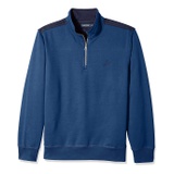 Nautica Mens 1/4 Zip Pieced Fleece Sweatshirt