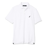 Nautica Mens Short Sleeve Solid Stretch Cotton Pique Polo Shirt