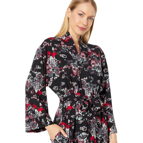  N by Natori Pagoda Printed Cozy Knit Robe