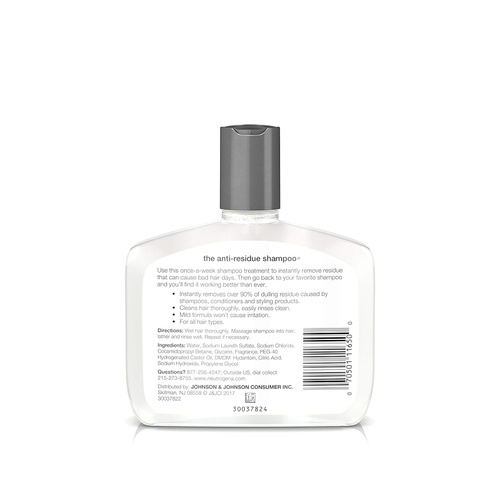  Neutrogena Anti-Residue Clarifying Shampoo, Gentle Non-Irritating Clarifying Shampoo to Remove Hair Build-Up & Residue, 12 fl. oz