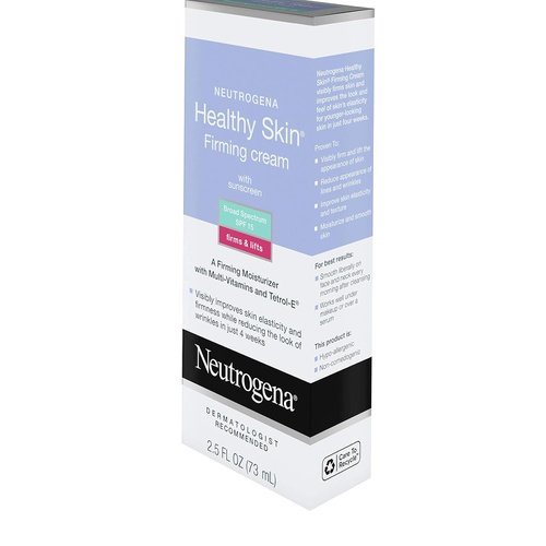 Neutrogena Healthy Skin Glycerin & Green Tea Firming Face Cream Moisturizer & Neck Cream with SPF 15 Sunscreen - Anti Wrinkle Cream, Face Moisturizer for Dry Skin & Neck Firming Cr