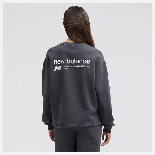  Linear Heritage Brushed Back Fleece Crewneck