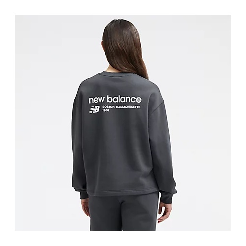  Linear Heritage Brushed Back Fleece Crewneck