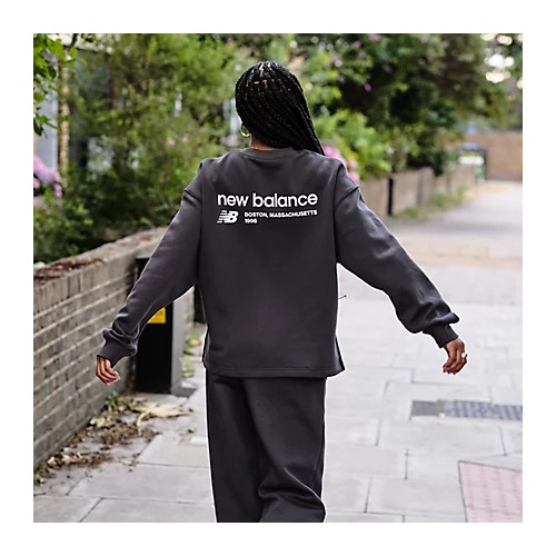 Linear Heritage Brushed Back Fleece Crewneck