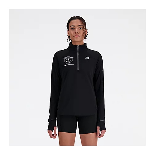  United Airlines NYC Half NB Heat Grid Half Zip