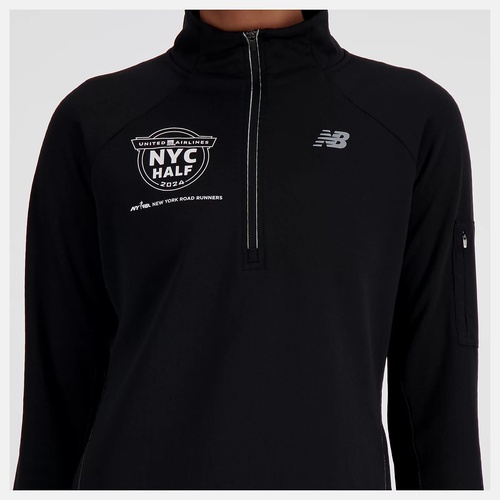  United Airlines NYC Half NB Heat Grid Half Zip