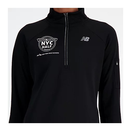  United Airlines NYC Half NB Heat Grid Half Zip