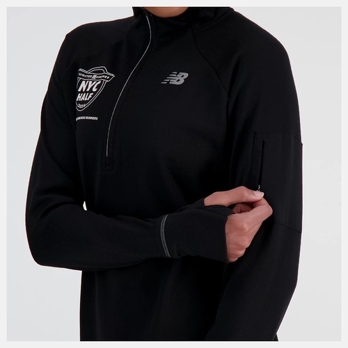  United Airlines NYC Half NB Heat Grid Half Zip