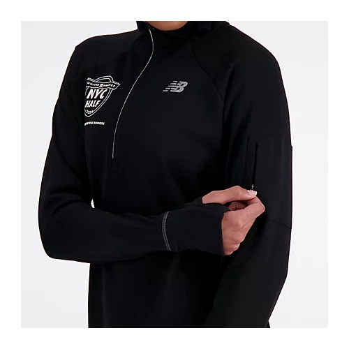  United Airlines NYC Half NB Heat Grid Half Zip