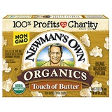 Newmans Own Organics Microwave Popcorn, Touch of Butter, 8.4oz (Pack of 12)
