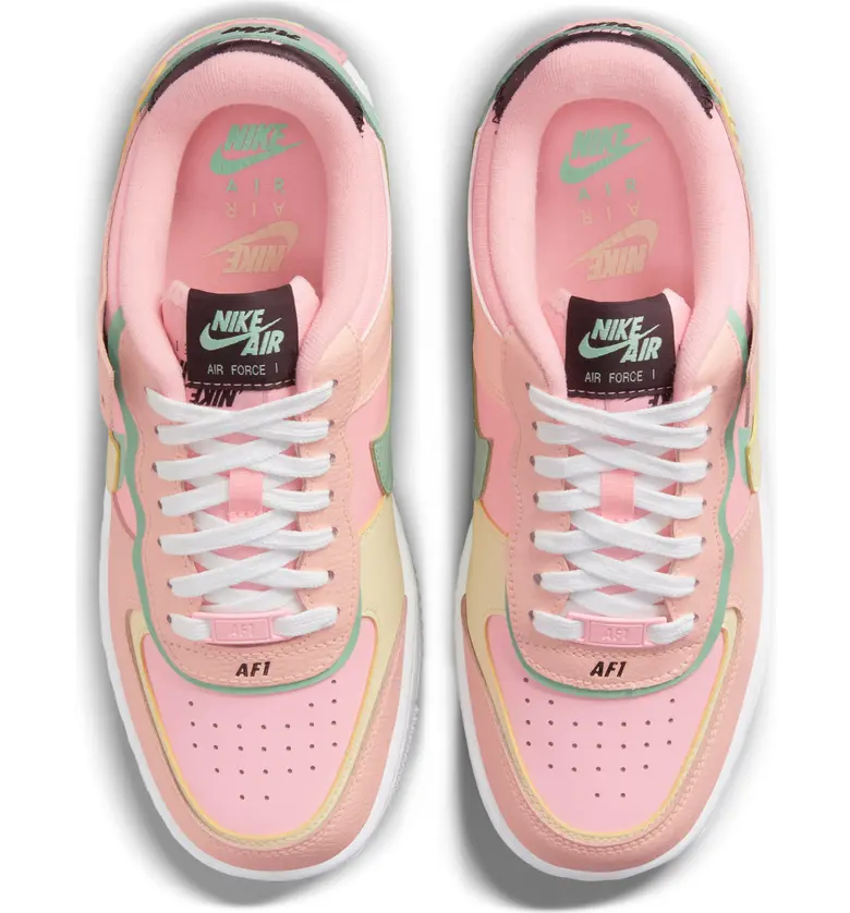 나이키 Nike Air Force 1 Shadow Sneaker_ARCTIC PUNCH/ VOLT/ CRIMSON