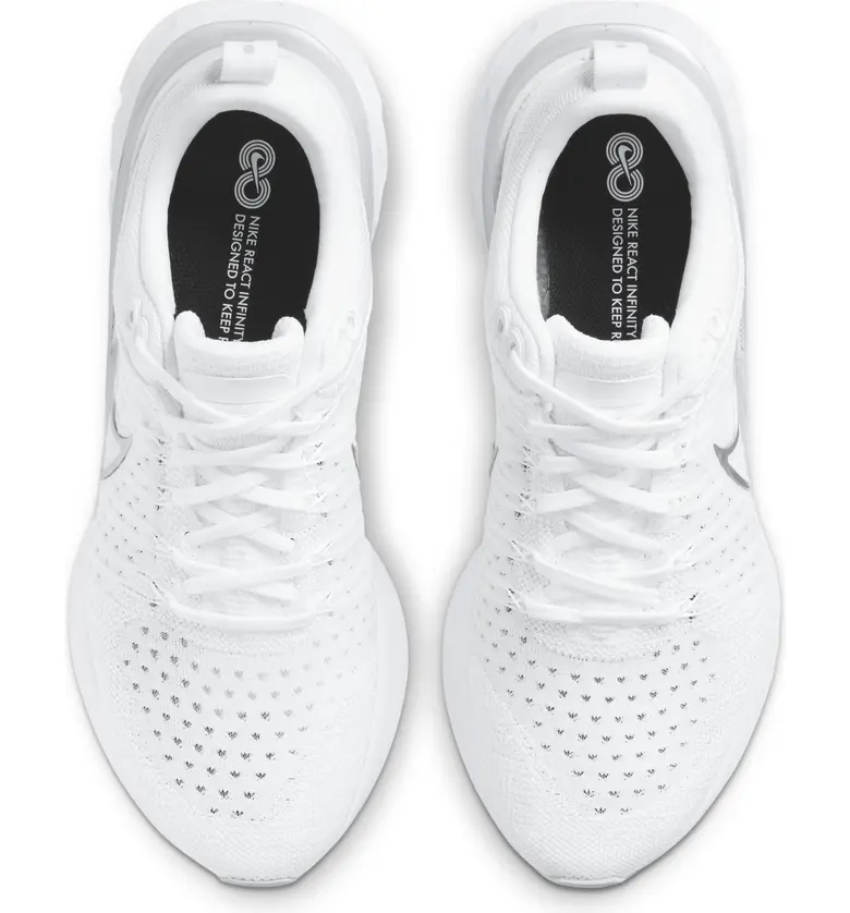 나이키 Nike React Infinity Run Flyknit 2 Running Shoe_WHITE/ SILVER/ PLATINUM