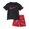 Nike Kids Dri-FIT Dominate Graphic T-Shirt and Shorts Two-Piece Set (Toddler)