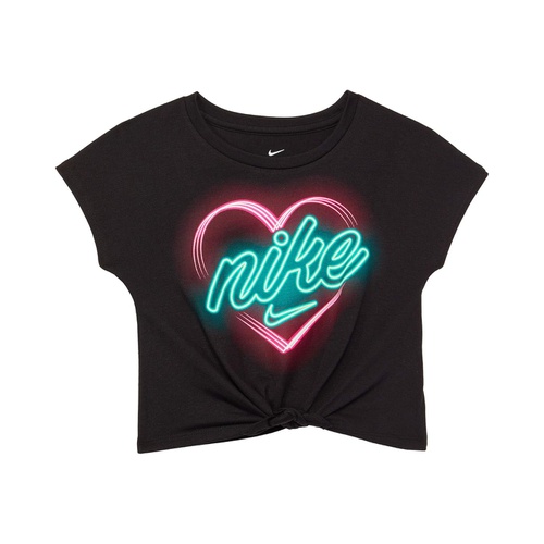 나이키 Nike Kids Front Tie Heart Graphic T-Shirt (Little Kids)