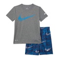 Nike Kids Dri-FIT Dominate Graphic T-Shirt and Shorts Two-Piece Set (Infant)