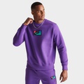 Mens Nike Club Fleece Logo Patch Crewneck Sweatshirt