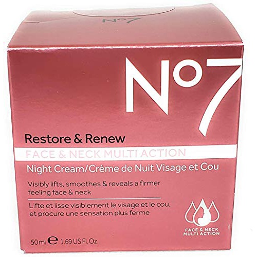  No. 7 No7 Restore & Renew Multi Action Night Cream - 1.69oz Night Cream