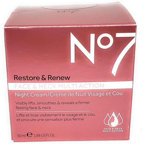  No. 7 No7 Restore & Renew Multi Action Night Cream - 1.69oz Night Cream