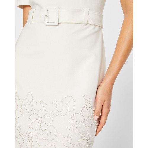 클럽모나코 Embroidered Eyelet Sheath Dress