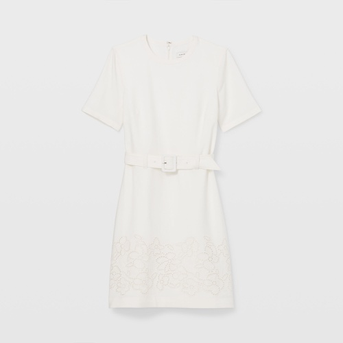 클럽모나코 Embroidered Eyelet Sheath Dress