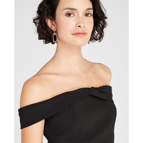 클럽모나코 Off-The-Shoulder Draped Top