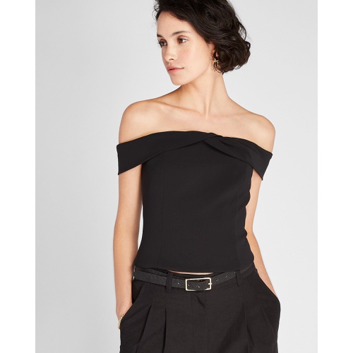 클럽모나코 Off-The-Shoulder Draped Top