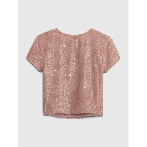 갭 Kids Short Sleeve Sequin Top