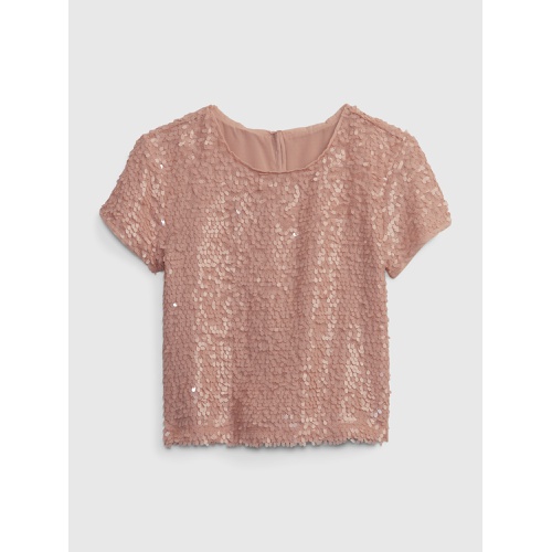 갭 Kids Short Sleeve Sequin Top