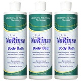 No-Rinse Body Bath, 16 fl oz - Leaves Skin Clean, Refreshed and Odor-Free (Pack of 3) - Makes 16 Complete Baths