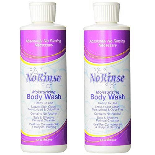  No-Rinse Body Wash, 8 fl oz - Leaves Skin Clean, Moisturized and Odor-Free (Pack of 2)